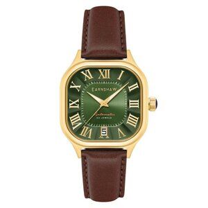 NWT Authentic Thomas Earnshaw Coussin Green Dial Men's Watch